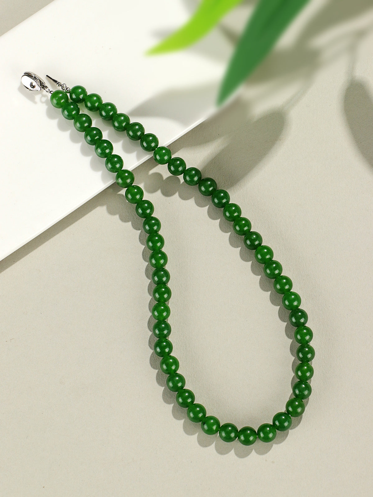 Chalcedony Round Bead Necklace