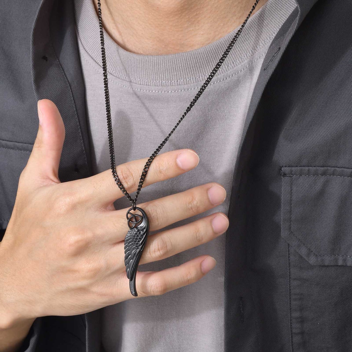 European and American Jewelry Steel Men's Necklace Pendant