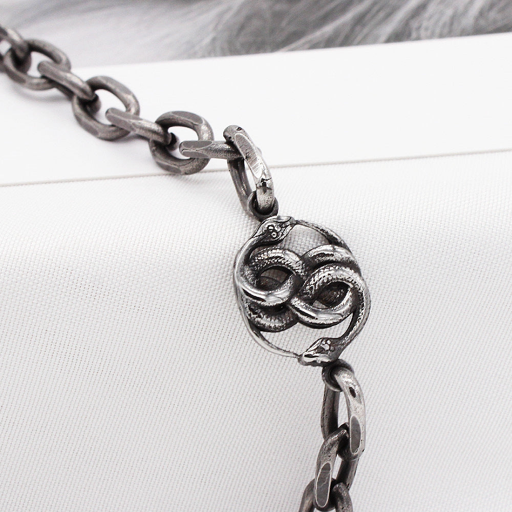 Snake King Titanium Steel Necklace Protection Statement For Men And Unisex Planderful