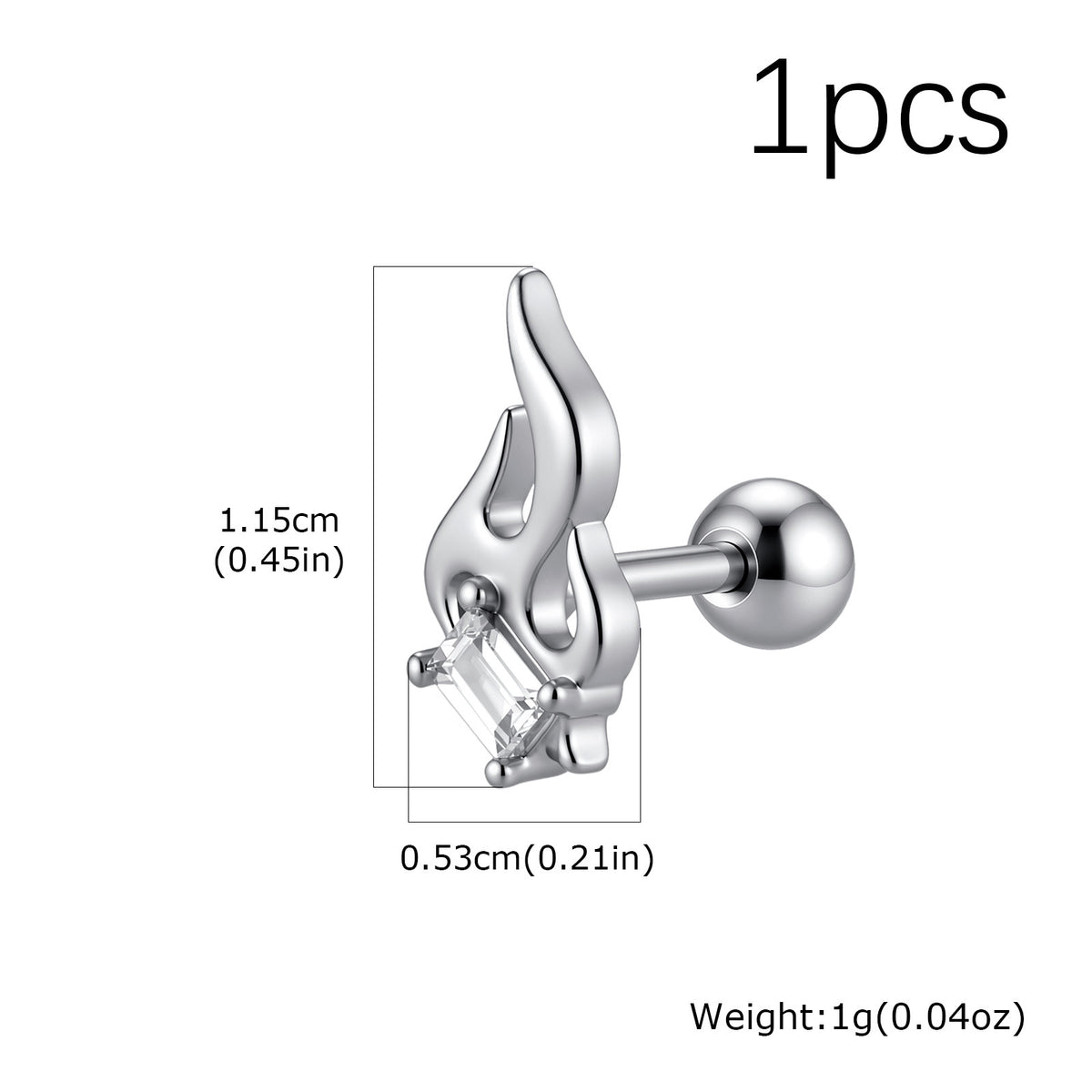 Zircon Single Earrings — Two Stone Options