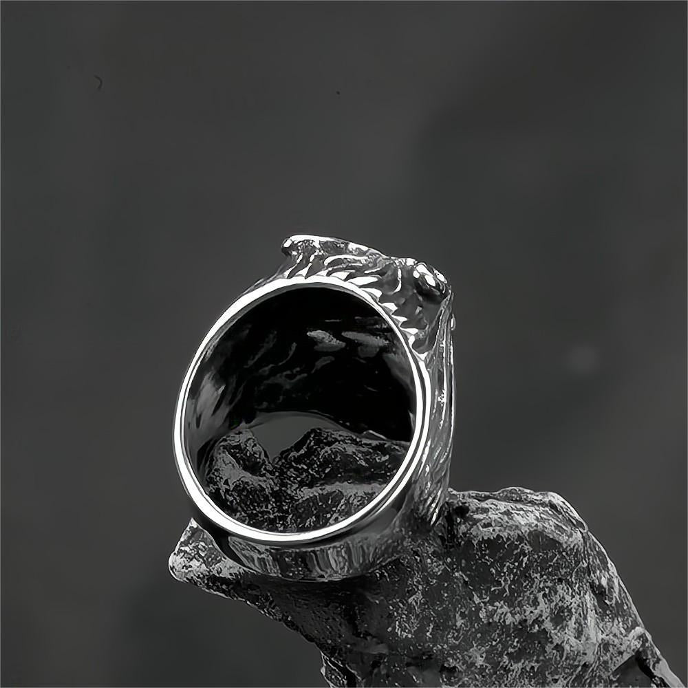 European And American Retro Jewelry Rust Steel Ring For Men