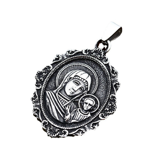 Retro Stainless Steel Notre Dame Pendant Necklace for Men - Titanium Steel Jewelry