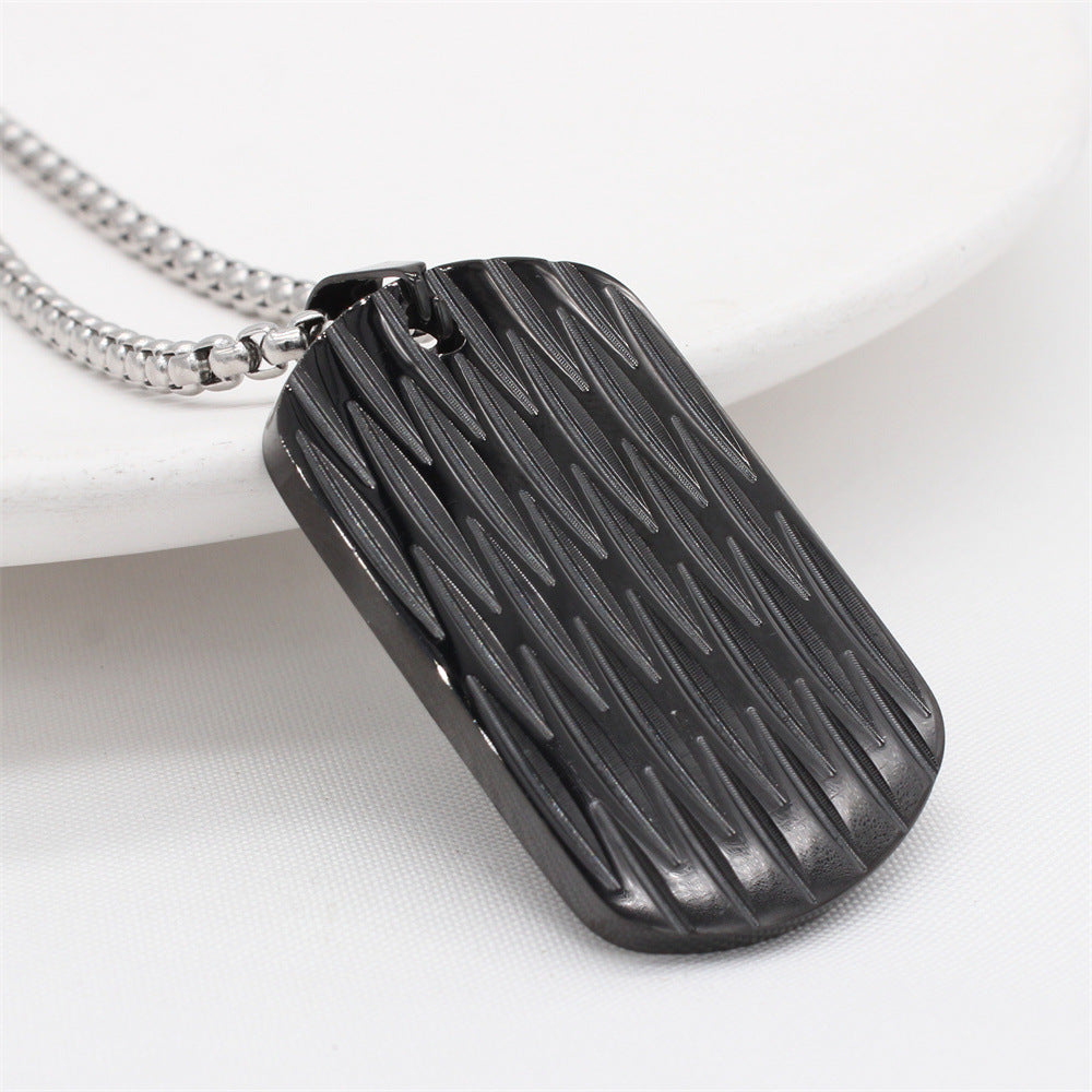 Durable Titanium Steel Pendant Unisex Military Style Minimalist Protection Statement For Men And Women Planderful