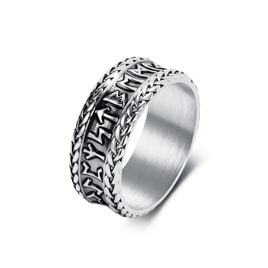 Nordic Viking Character Stainless Steel Ring Stainless Steel