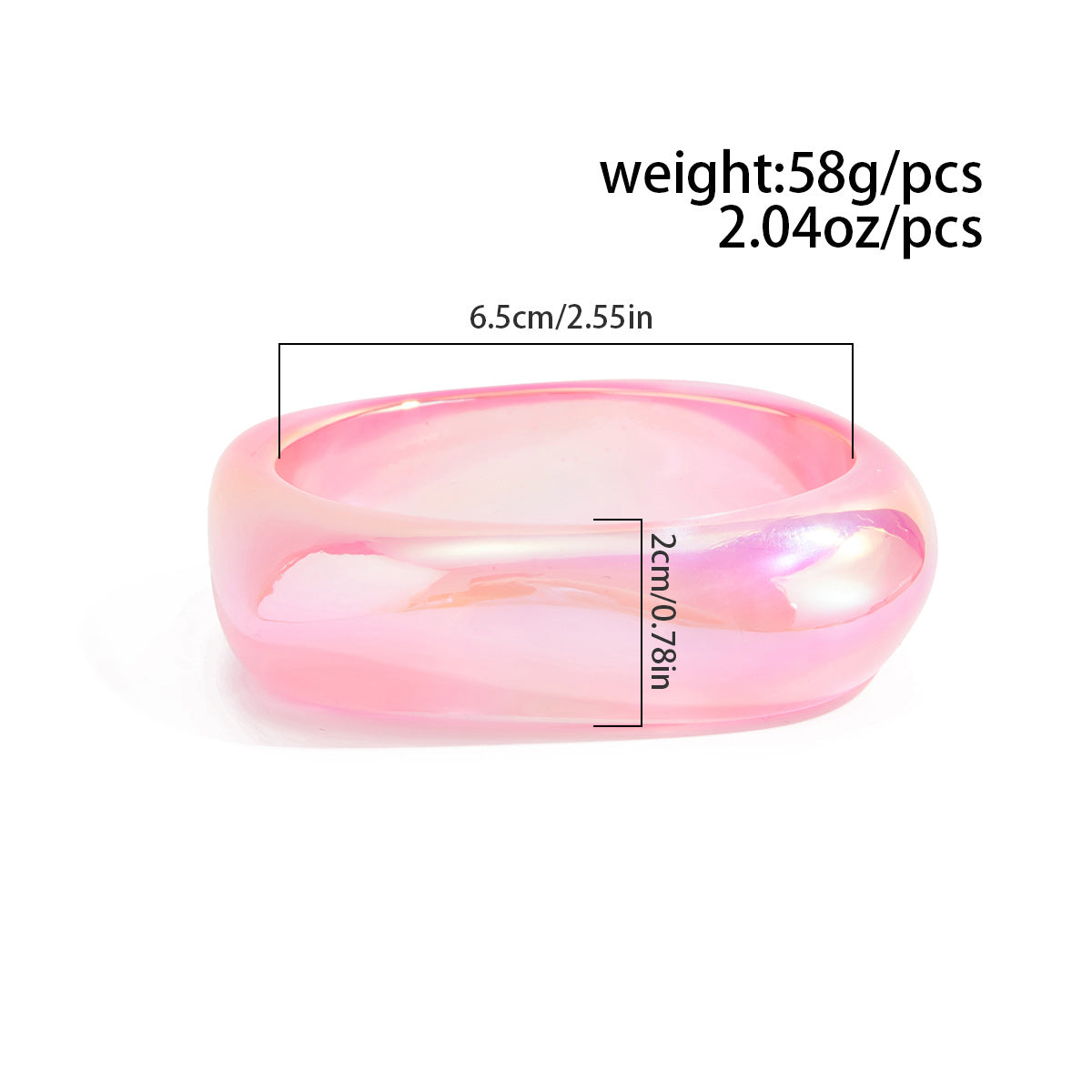 Planderful Geometric Resin Bracelet For Women Multilateral Pearlescent Finish Vienna Verve Collection Jewelry