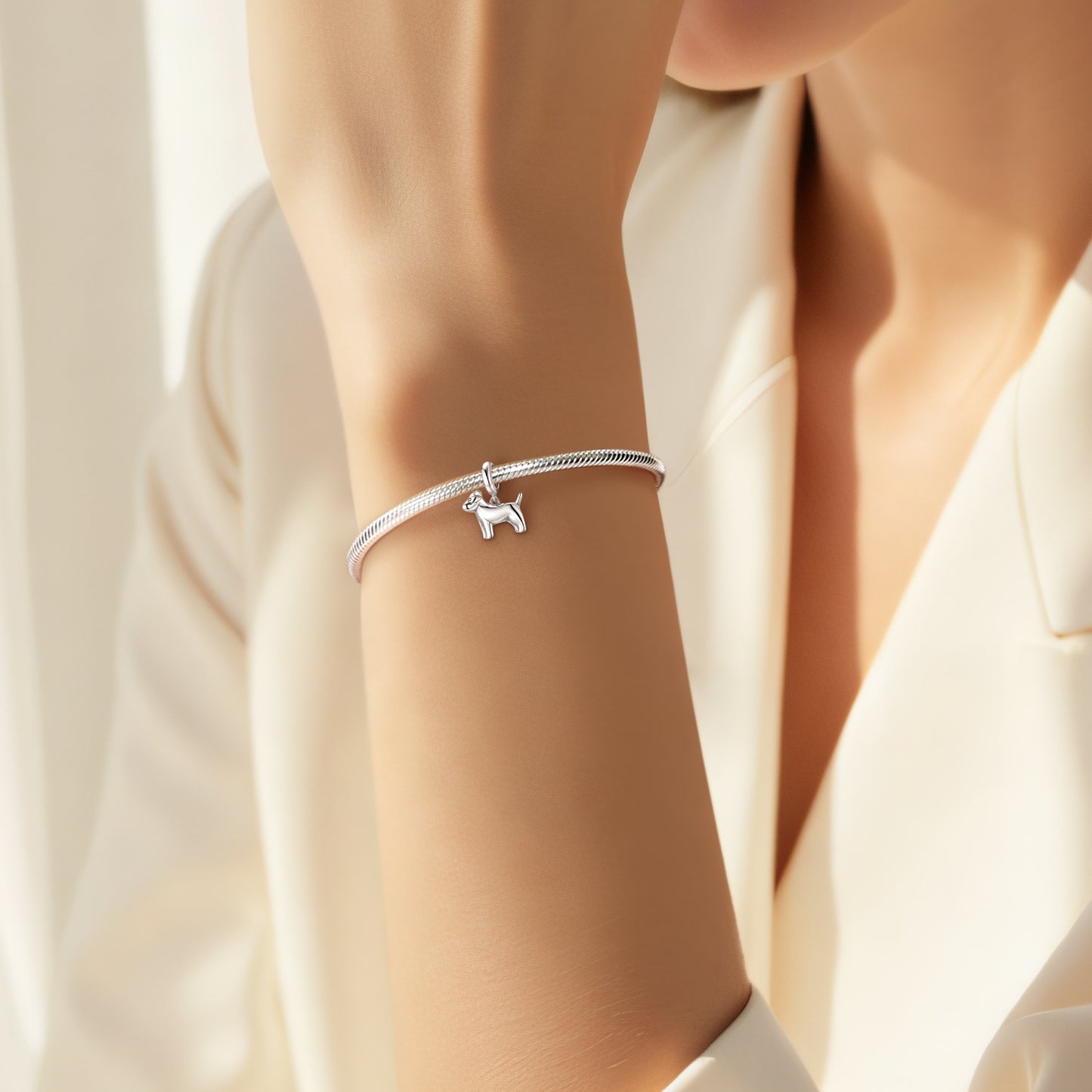 Planderful Jewelry Schnauzer Pendant In S925 Sterling Silver Oxidized Finish Dog Necklace