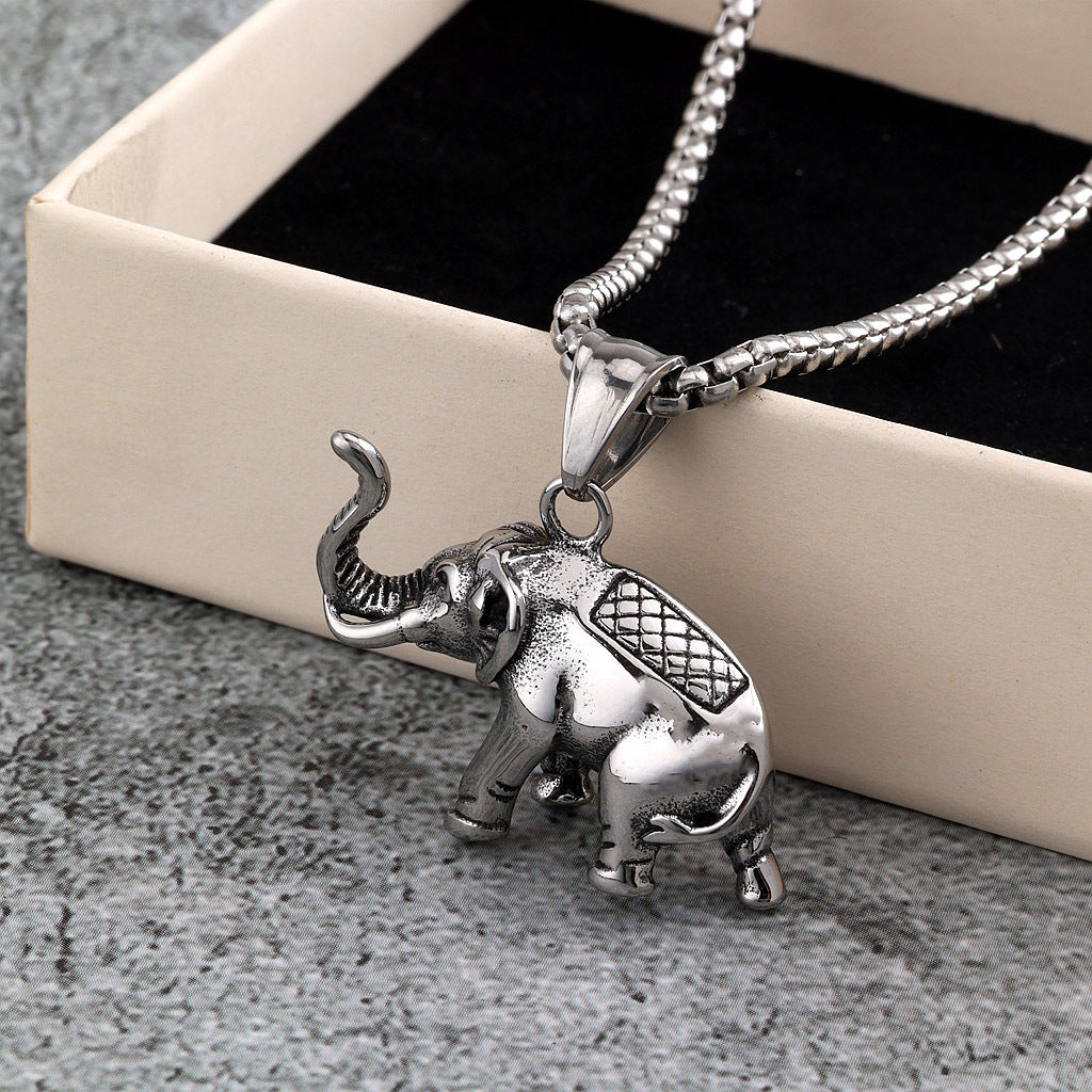 Vintage Stainless Steel Pendant Necklace