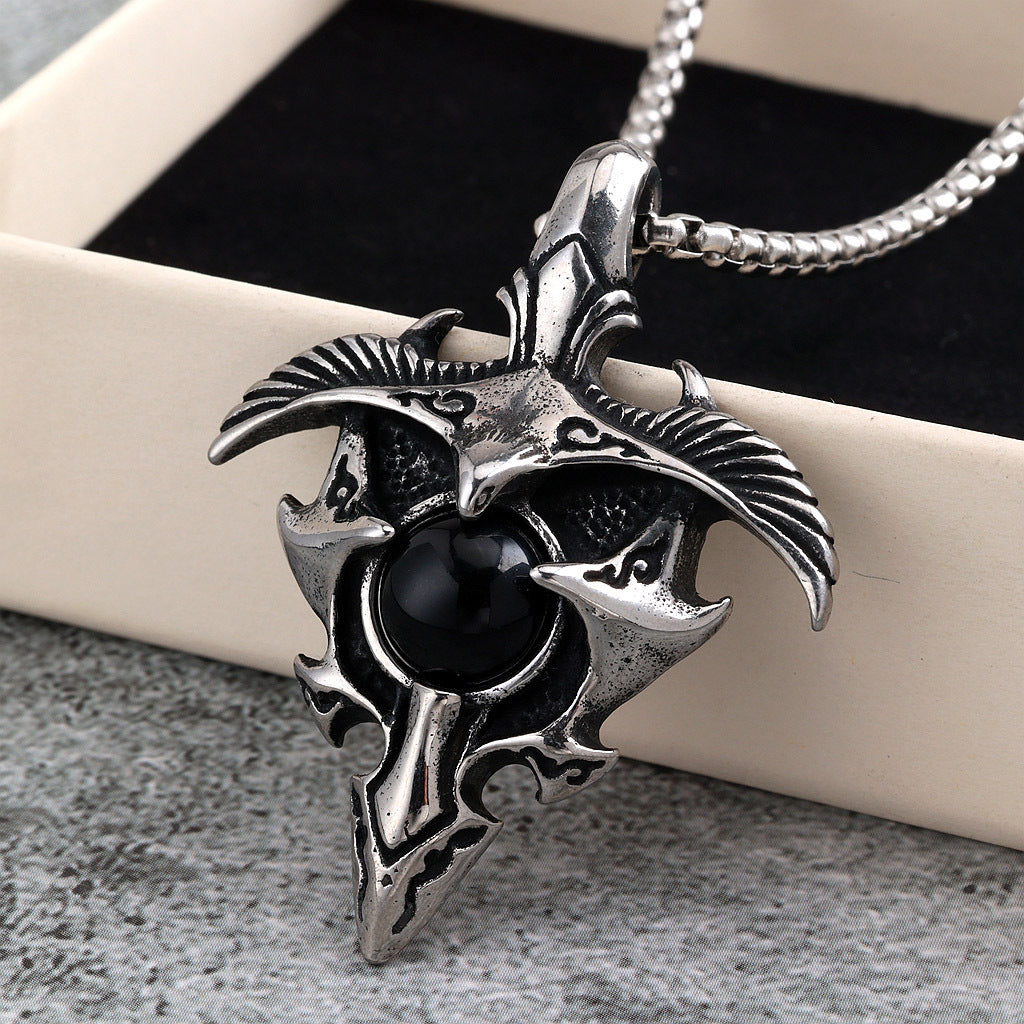 Punk Eagle Stainless Steel Men's Pendant Necklace
