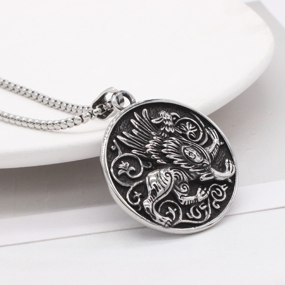Qilin Pendant Titanium Steel Protection Charm For Men And Unisex By Planderful Gift For Style Conscious Shoppers