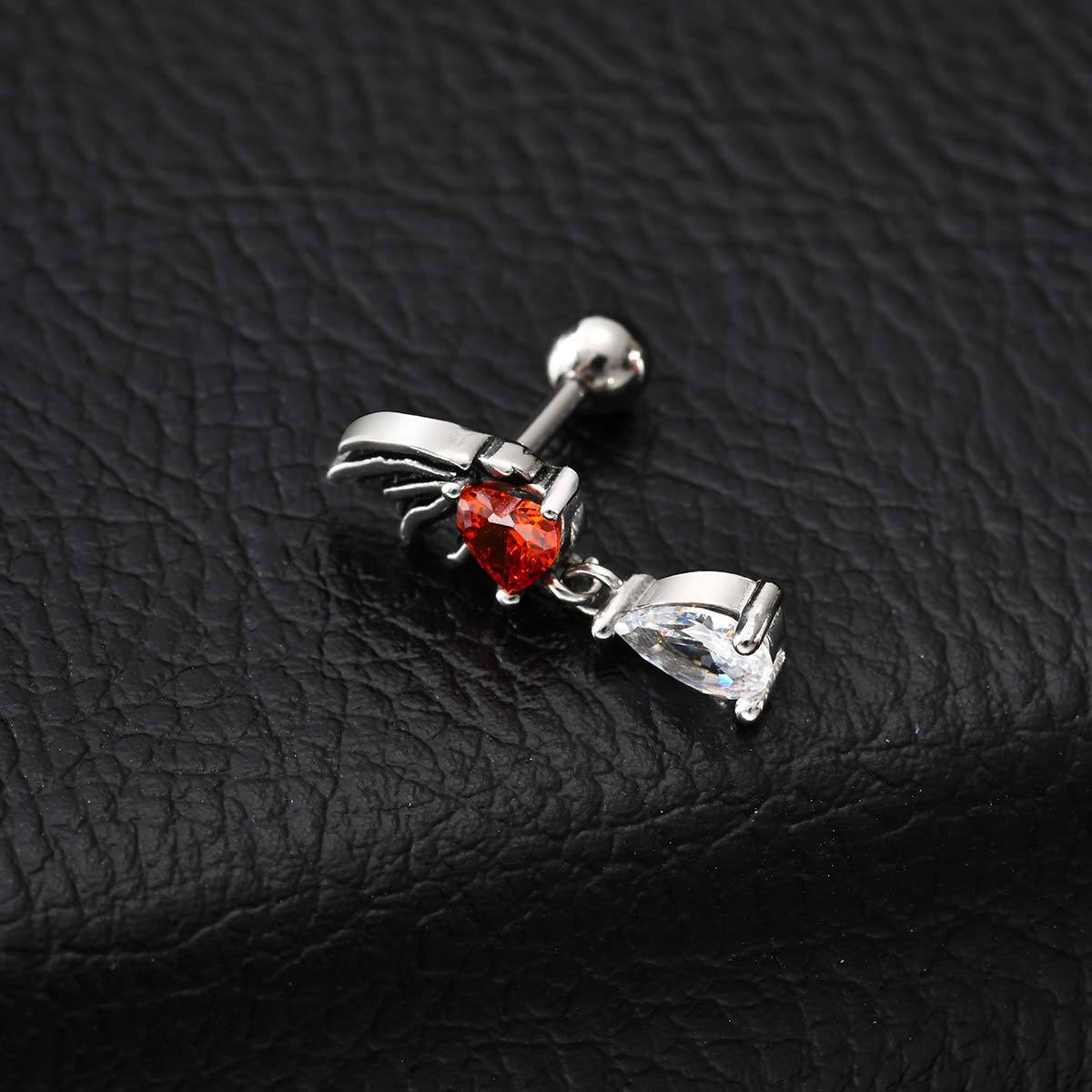 Stainless Steel Zircon Earrings