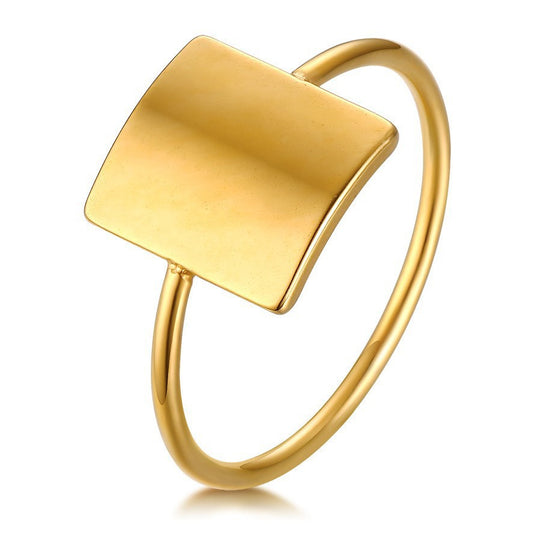 Geometric Stainless Steel Ring Unisex