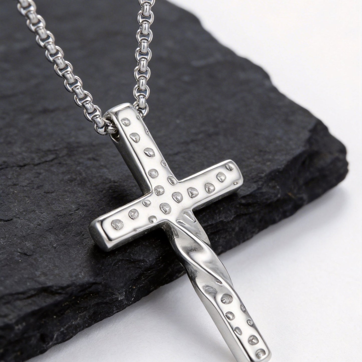 Hot-Selling Unisex Hip-Hop Stainless Steel Cross Necklace T-Shirt With Chain