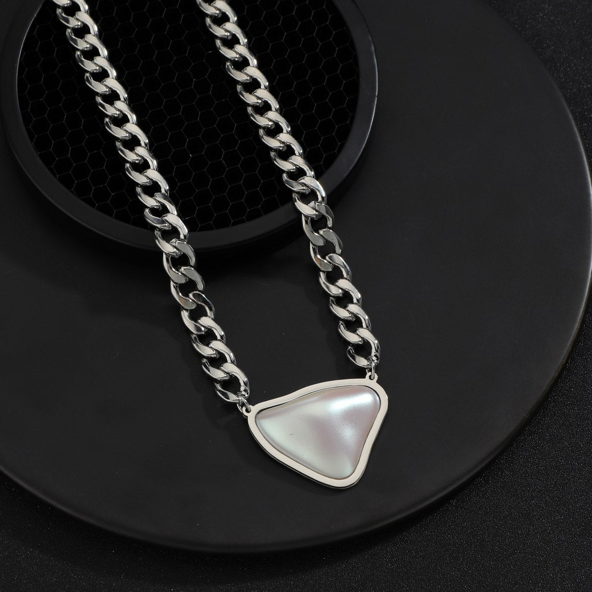 Heartbeat Steel Necklace by Planderful - Hip-Hop Street Style Jewelry for Men