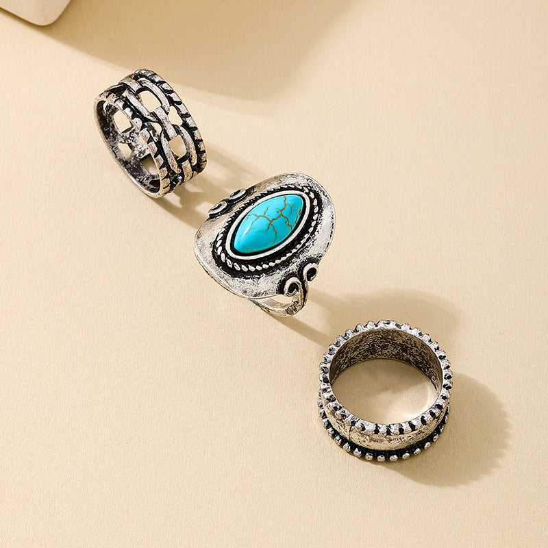 Retro Turquoise Western Cowboy Hat Women's Ring by Planderful