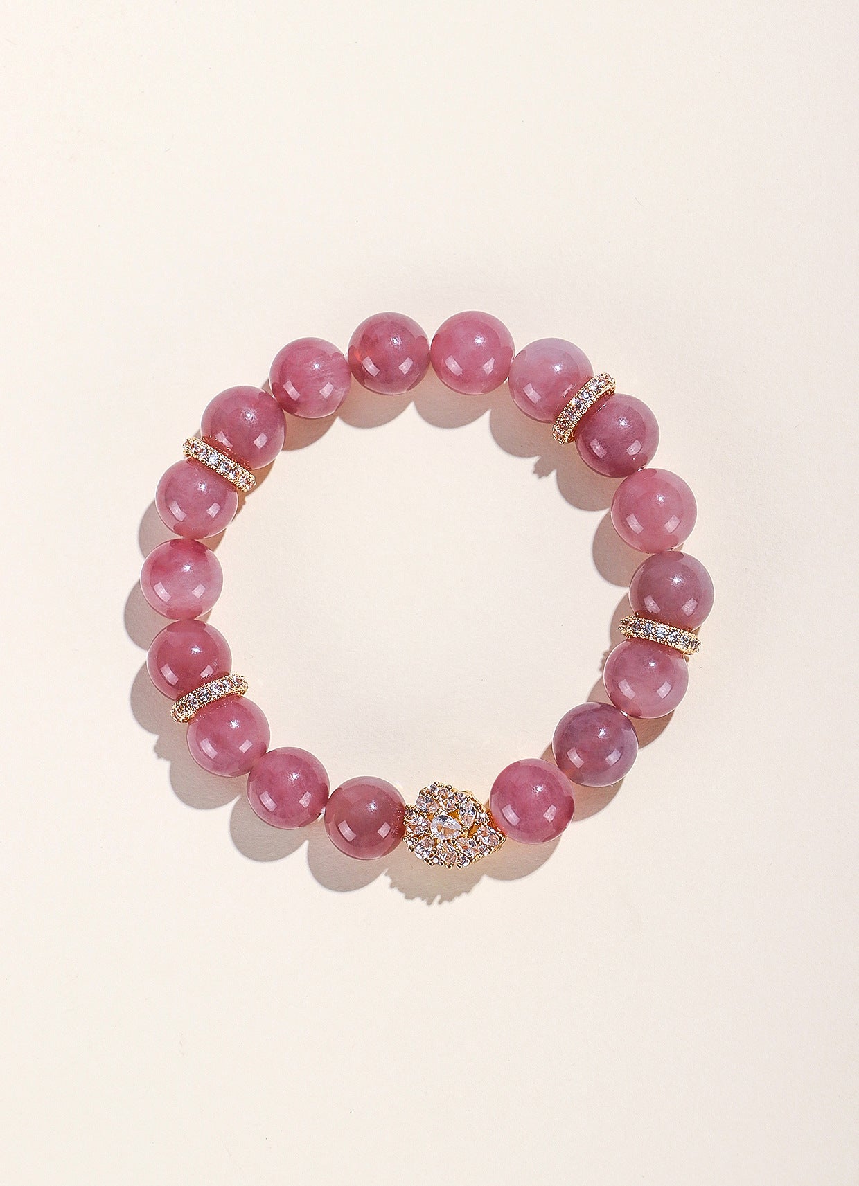 Planderful Fortune's Favor Bracelet – Elegant Pink Crystal Design
