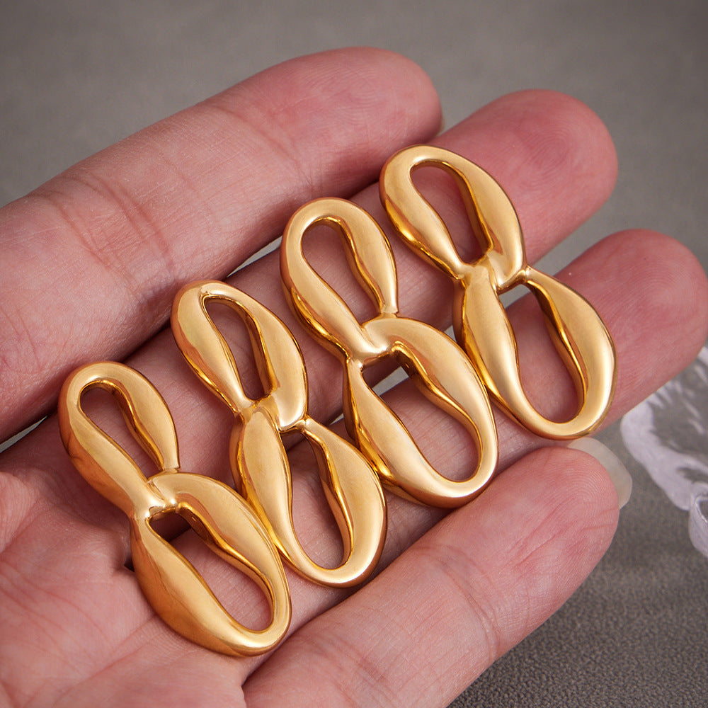 Planderful Pig Nose Earrings Gold Plated Steel Trendsetters