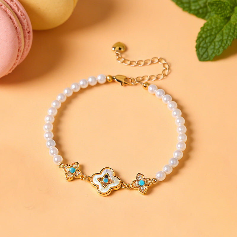 Agate Pearl Bracelet