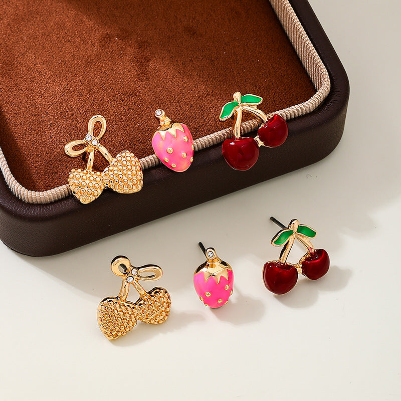 Planderful Vienna Verve Earrings Set – Adorable Summer Fruit Designs