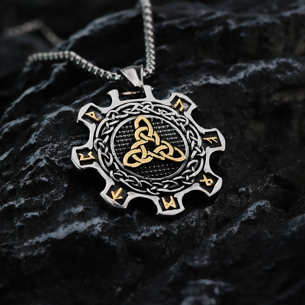 Planderful Viking Rune Pendant For Men Stainless Steel