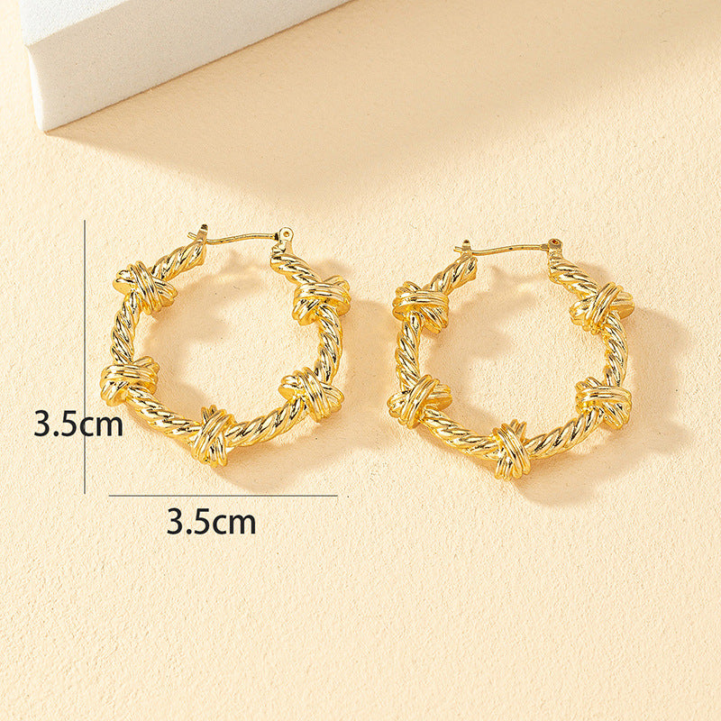 Fried Dough Twists Inspired Earrings Wholesale - Vienna Verve Collection