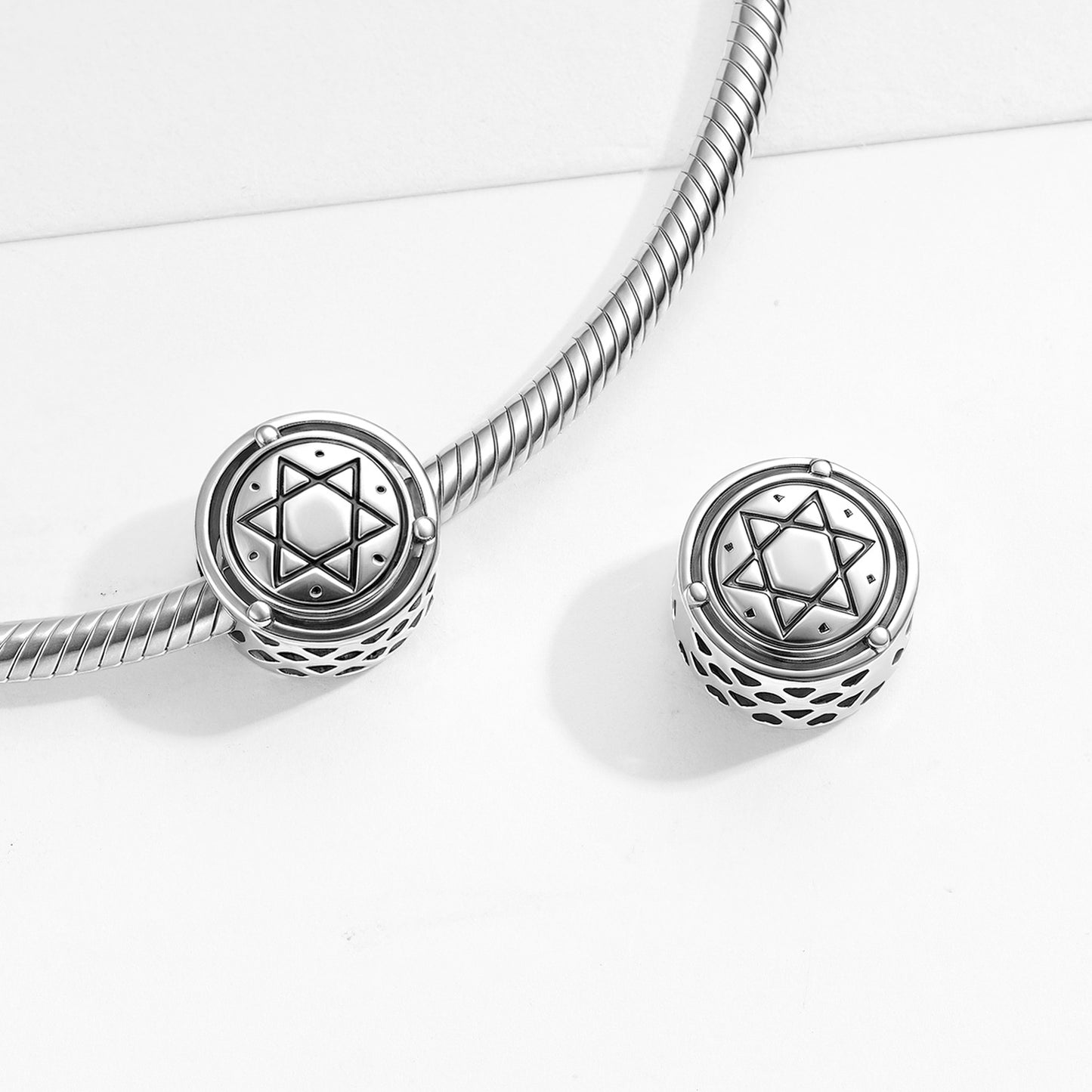 Planderful Jewelry Sterling Silver Beaded Bracelet Pendant