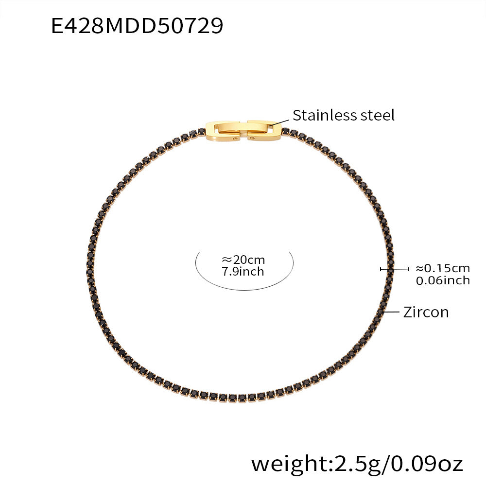 Planderful Zircon Bracelet 18K Gold Plated Jewelry For Women