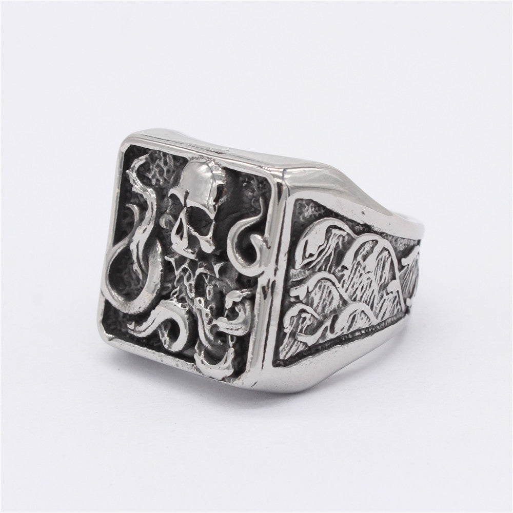 Octopus Skull Titanium Steel Ring