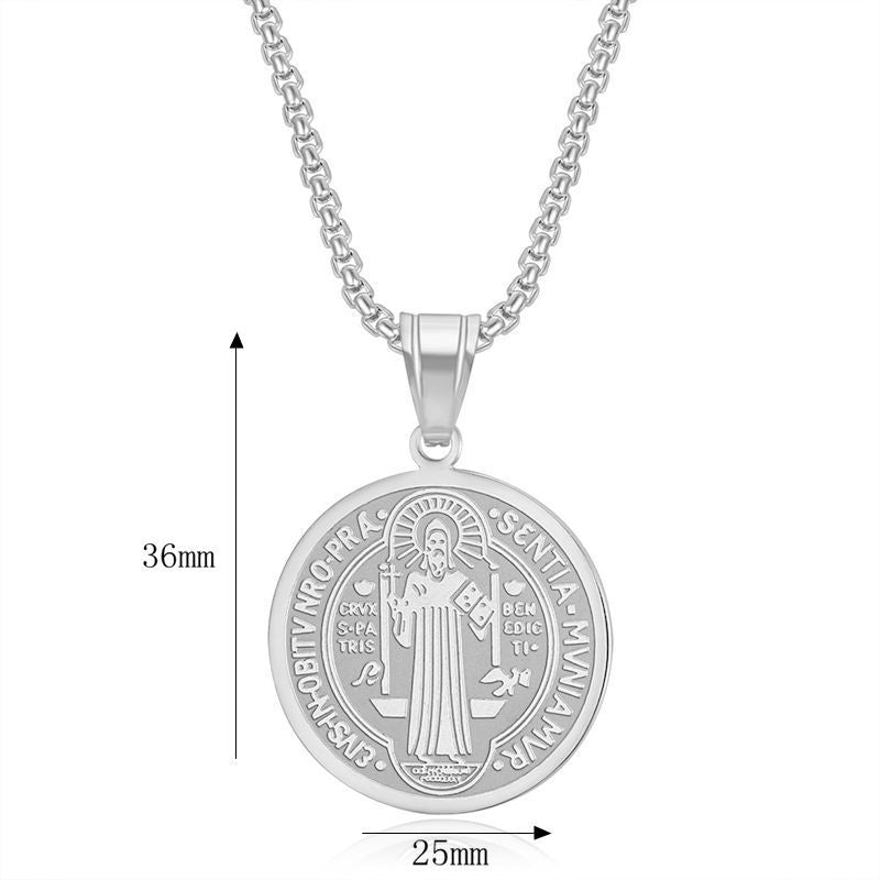 Stainless Steel Necklace – Elegant Benedict Pendant