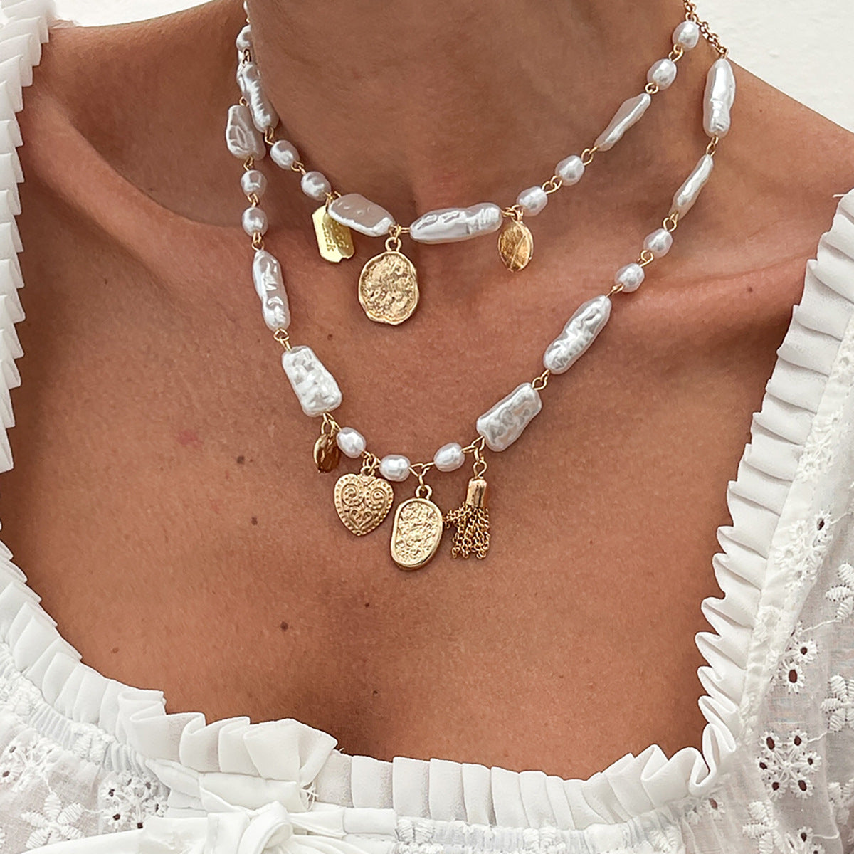 Planderful Vienna Verve Necklace – Elegant Baroque Heart-Shaped Design