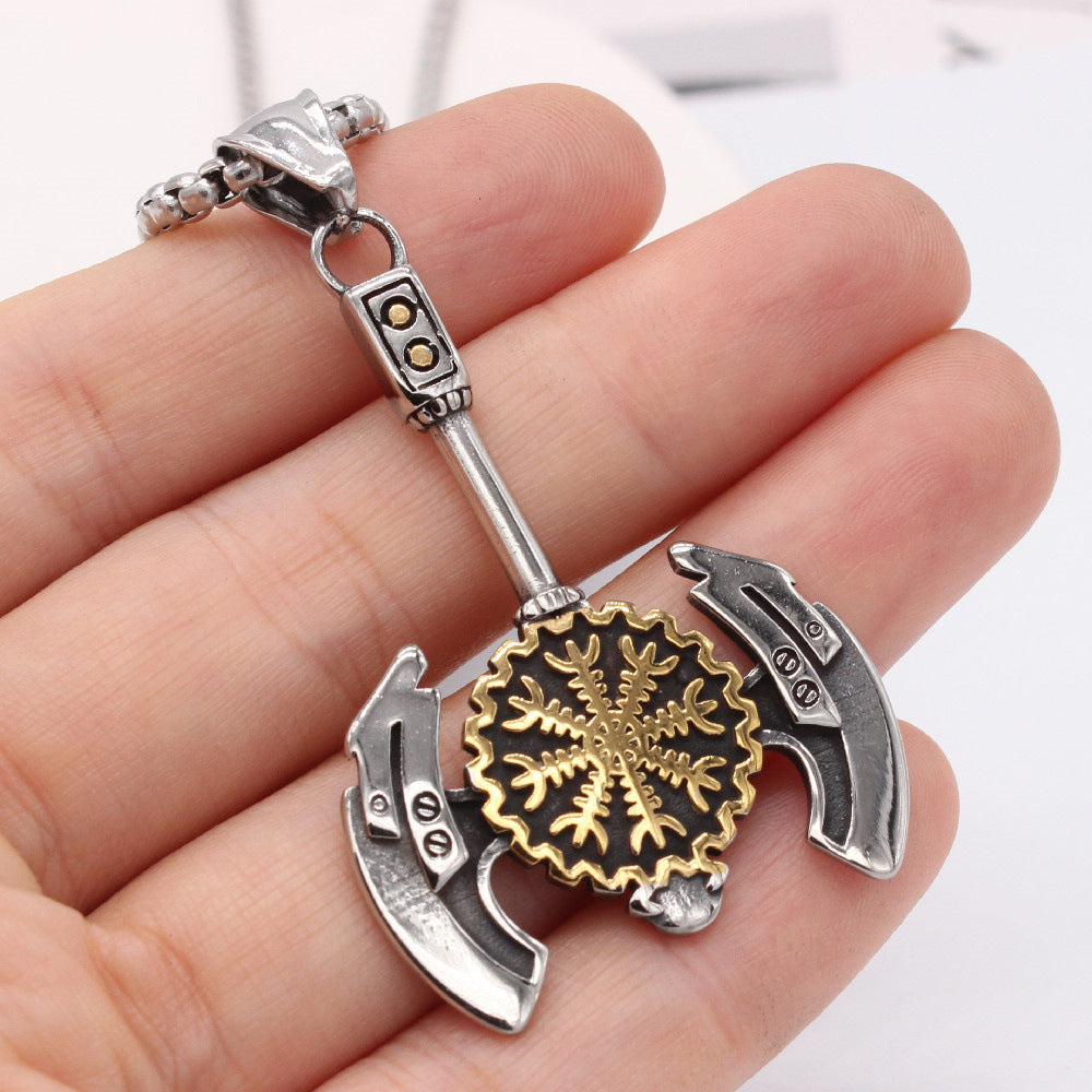 Viking Axe Pendant Titanium Steel Unisex Necklace For Men And Women By Planderful Everyday Genie