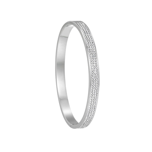 Planderful Titanium Steel Buckle Bracelet Zircon For Women