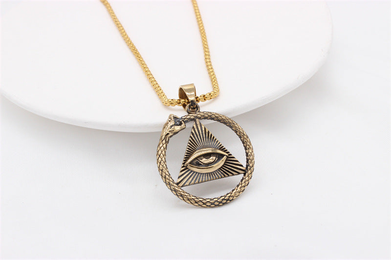 Egyptian Pharaoh Eye Pendant Titanium Steel Jewelry For Men And Women Unisex Protection By Planderful Everyday Genie