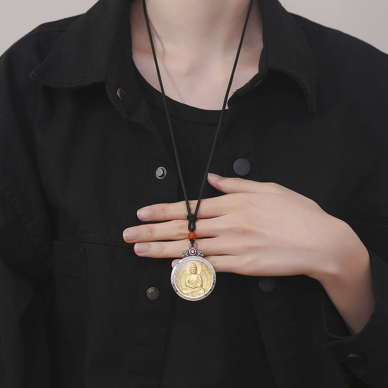 Steel Necklace – Statement Chinese Zodiac Buddha Saints