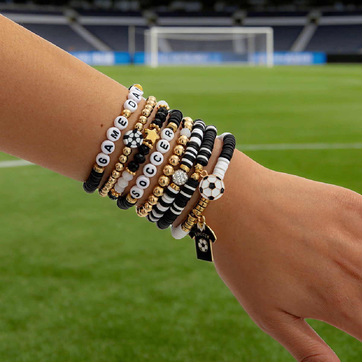 Planderful Premium World Cup Football Bracelet Europe United States Stacked Pendant Jewelry For Fans