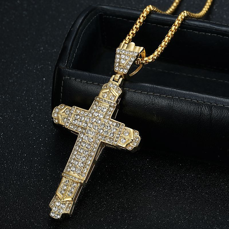 Punk Cross Stainless Steel Pendant Necklace
