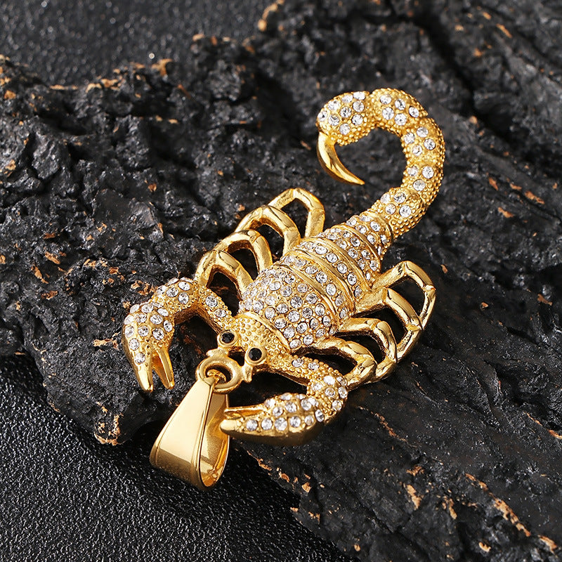 Planderful Everyday Genie Zircon HipHop Scorpion Pendant Men