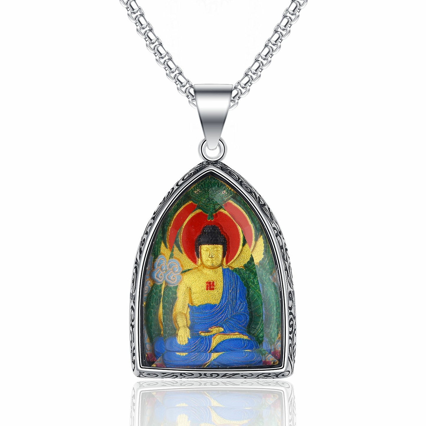 Steel Necklace - Dainty Zodiac Signs Bodhisattva Pendant With Patron Saints Buddha Symbol Planderful Gift