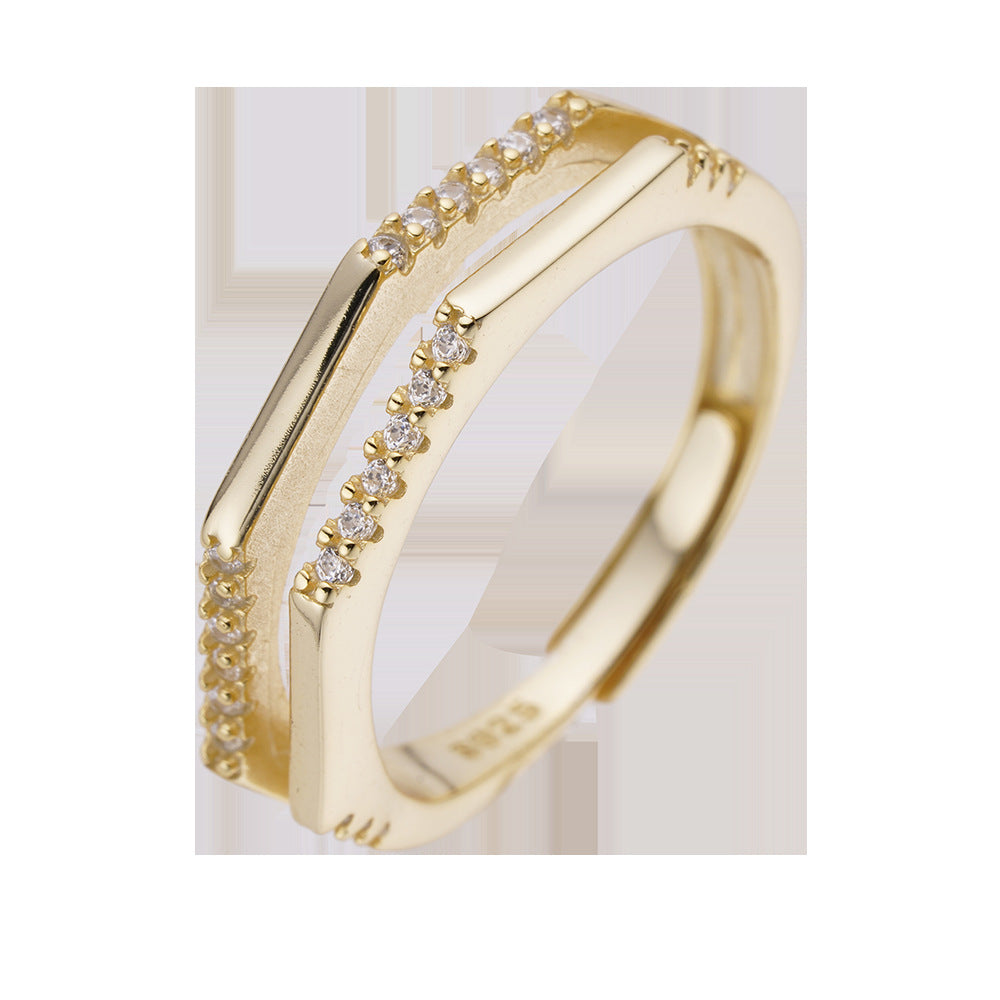 New Ring Wholesale Women's Irregular Sterling Silver Adjustable