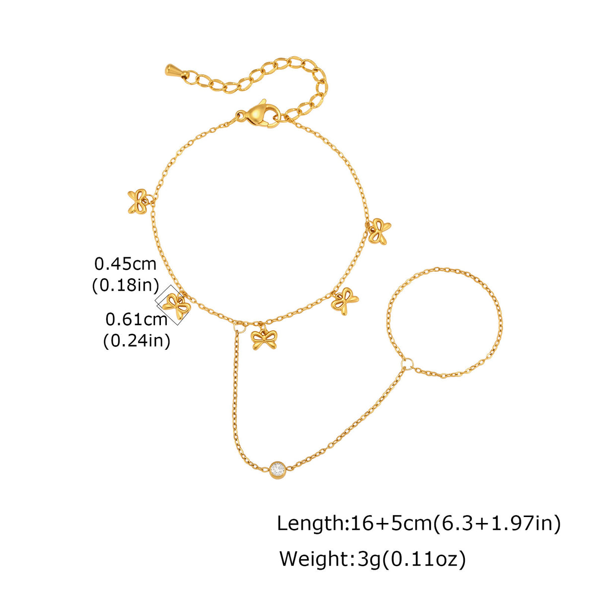 Zircon Stainless Steel Ring for Women