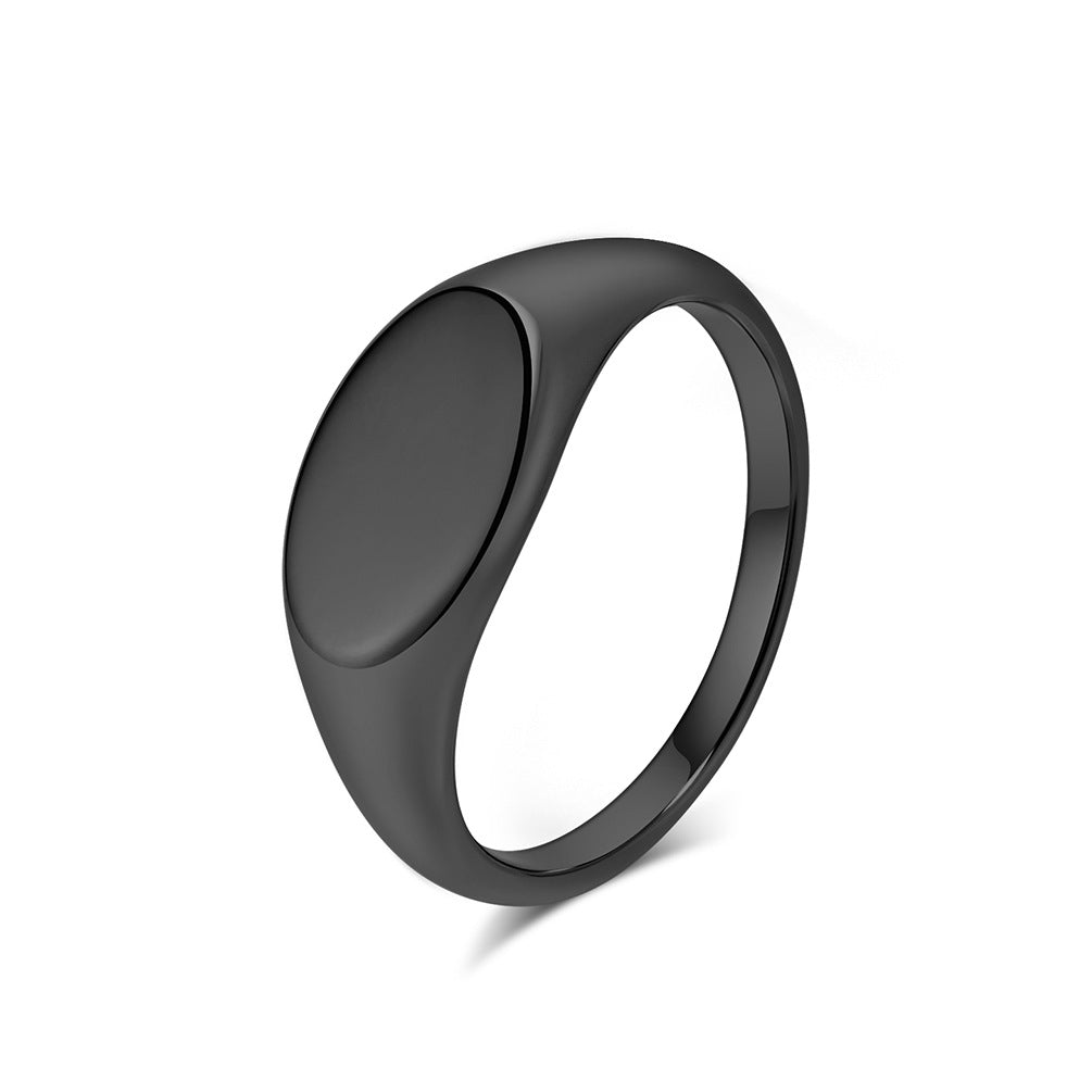 Simple High-End Glossy Titanium Steel Ring Fashion Jewelry