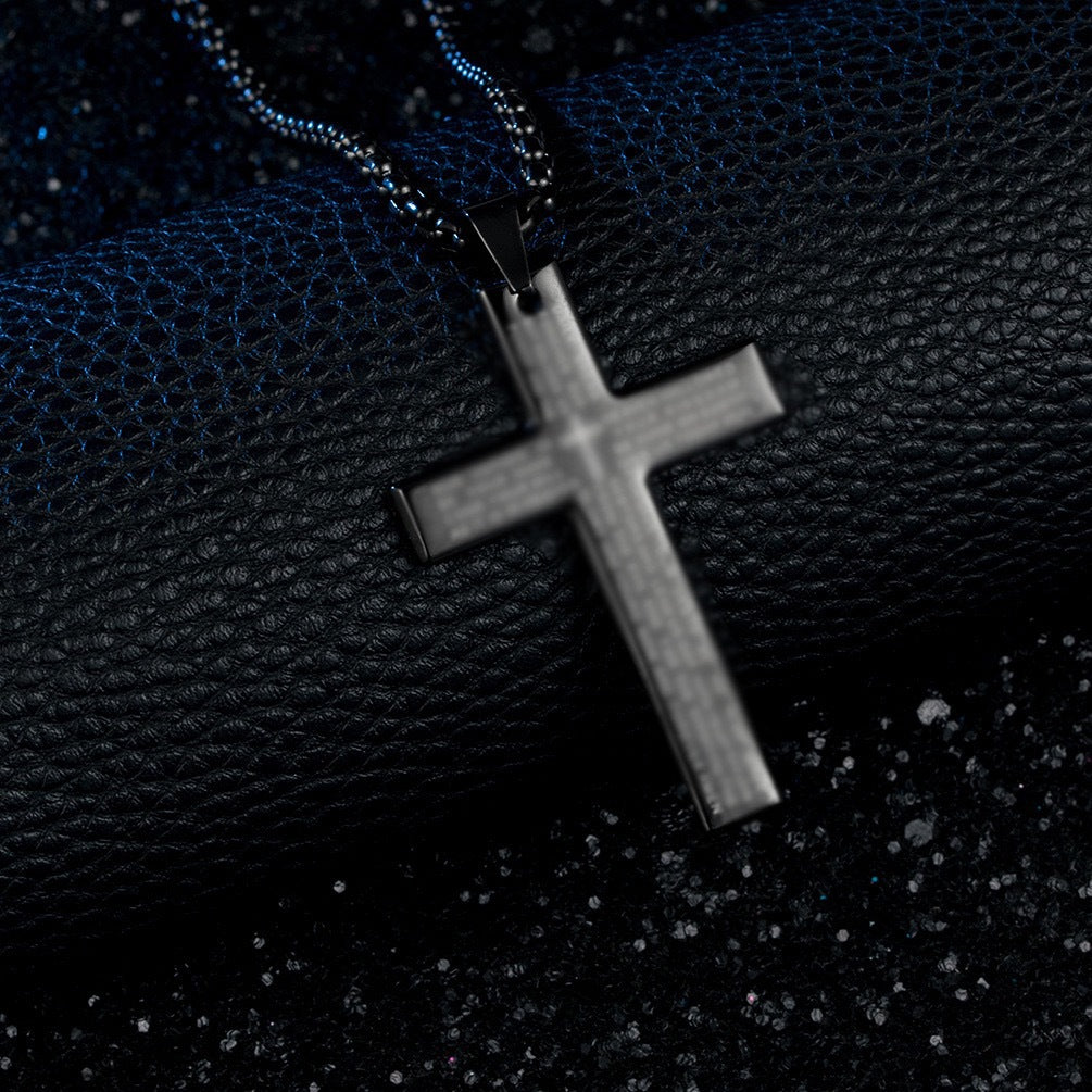 Planderful Durable Stainless Steel Cross Necklace Unisex Hip Hop Pendant Gift For Him Or Her