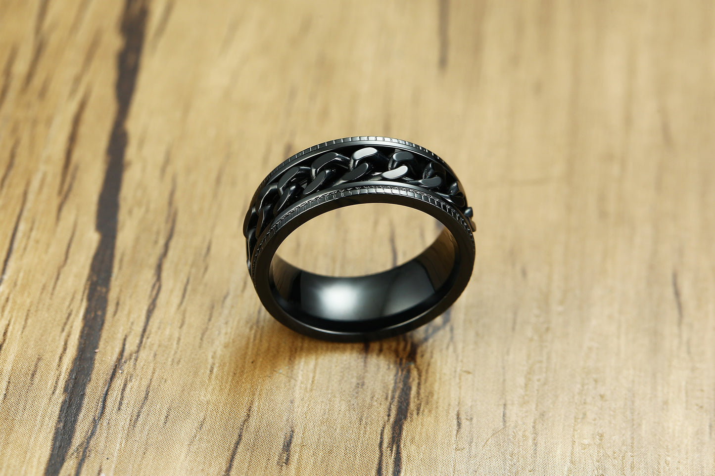 Titanium Steel Open Bottle Ring Rotating Ring for Men