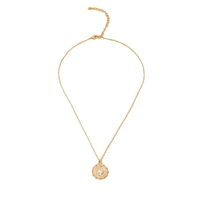 European Charm Coin Pendant Necklace - Vienna Verve Collection