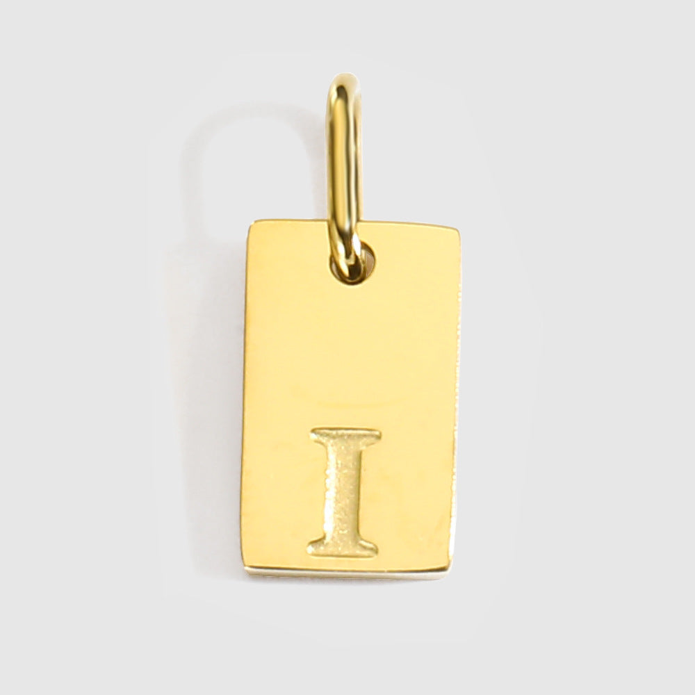 Planderful Jewelry Alphabet Necklace Gold Plated Stainless Steel