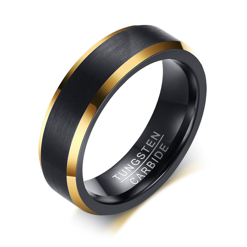 European And American Cross-Border Jewelry Wholesale Tungsten Gold Ring For Men