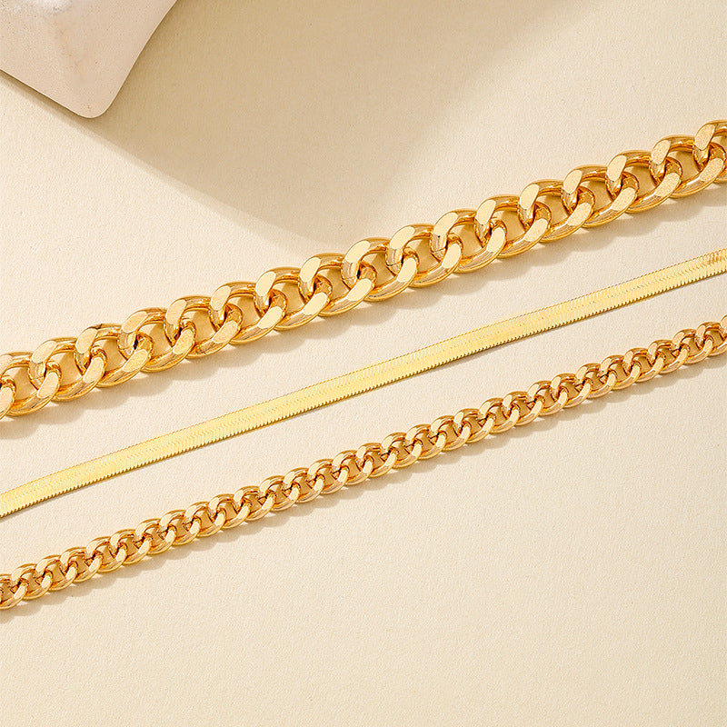 Planderful Vienna Verve Necklace – Minimalist Multilayer Metal Design