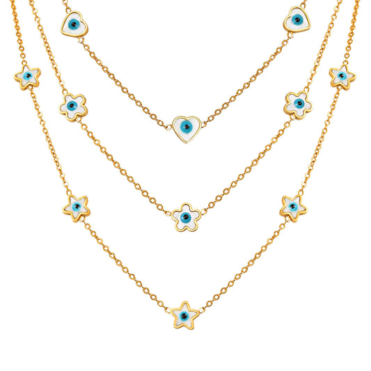 Fashion Personality Stainless Steel White Shell Necklace