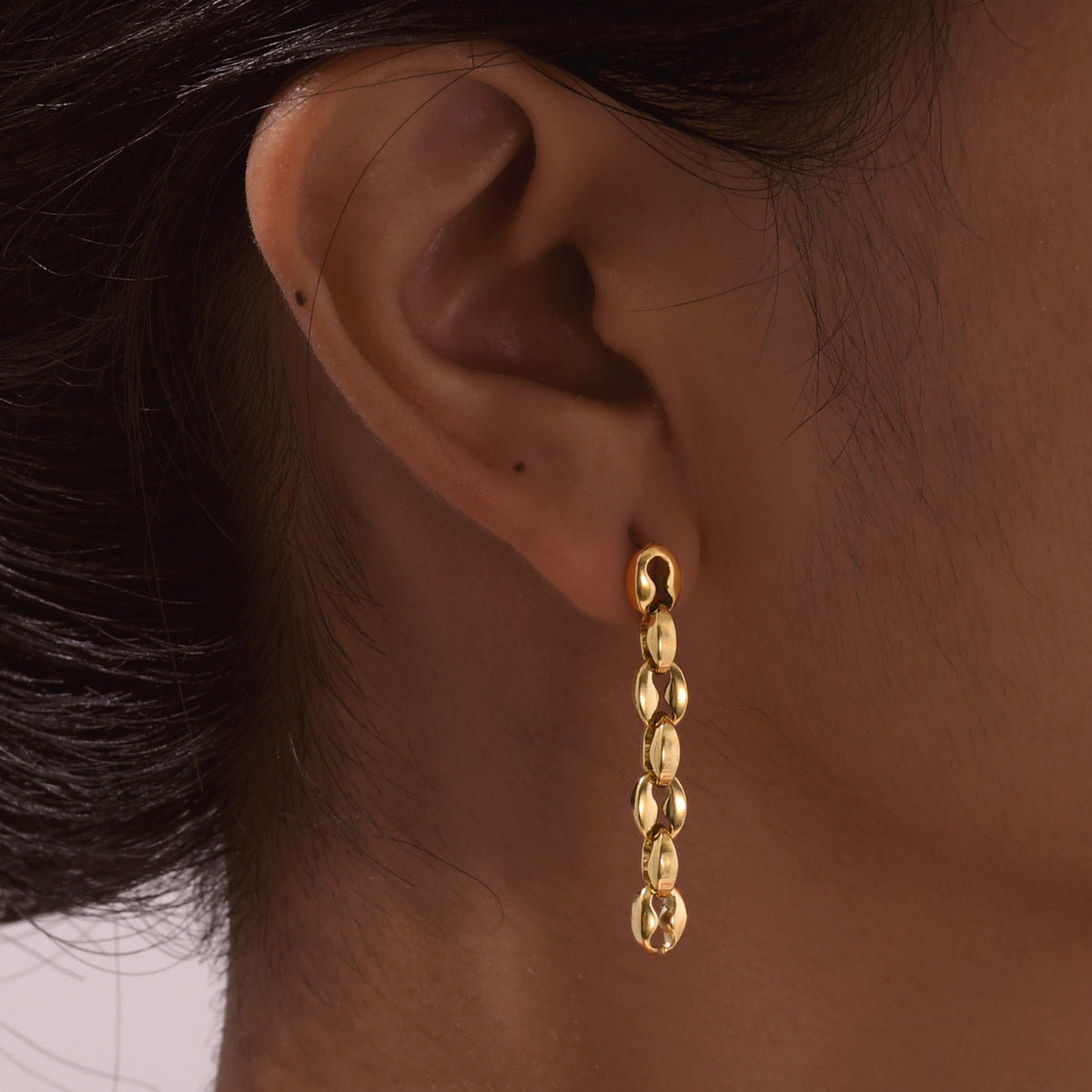 Modern Gold-Tone Stainless Steel Earrings