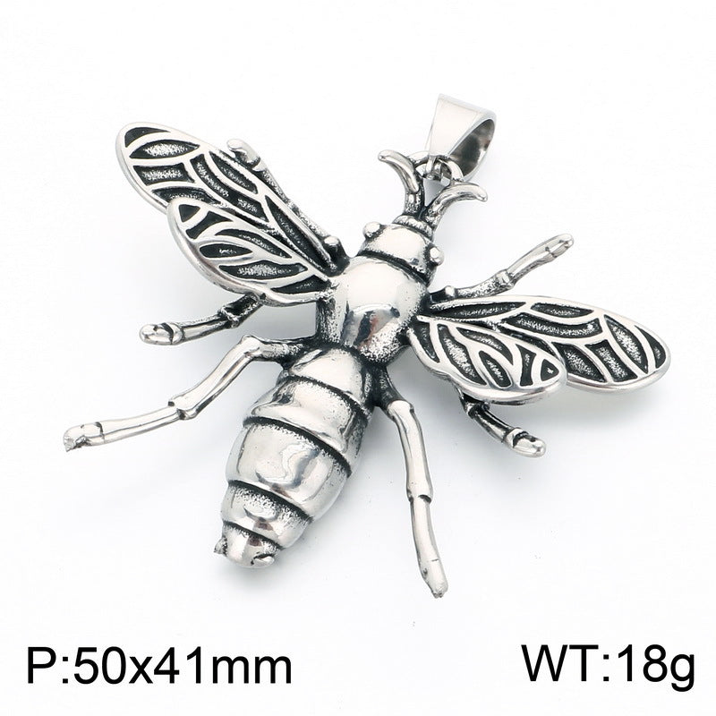 Beast Reptile Fish Titanium Steel Pendant Vintage Dragon Snake Crocodile Men's Stainless Steel Necklace