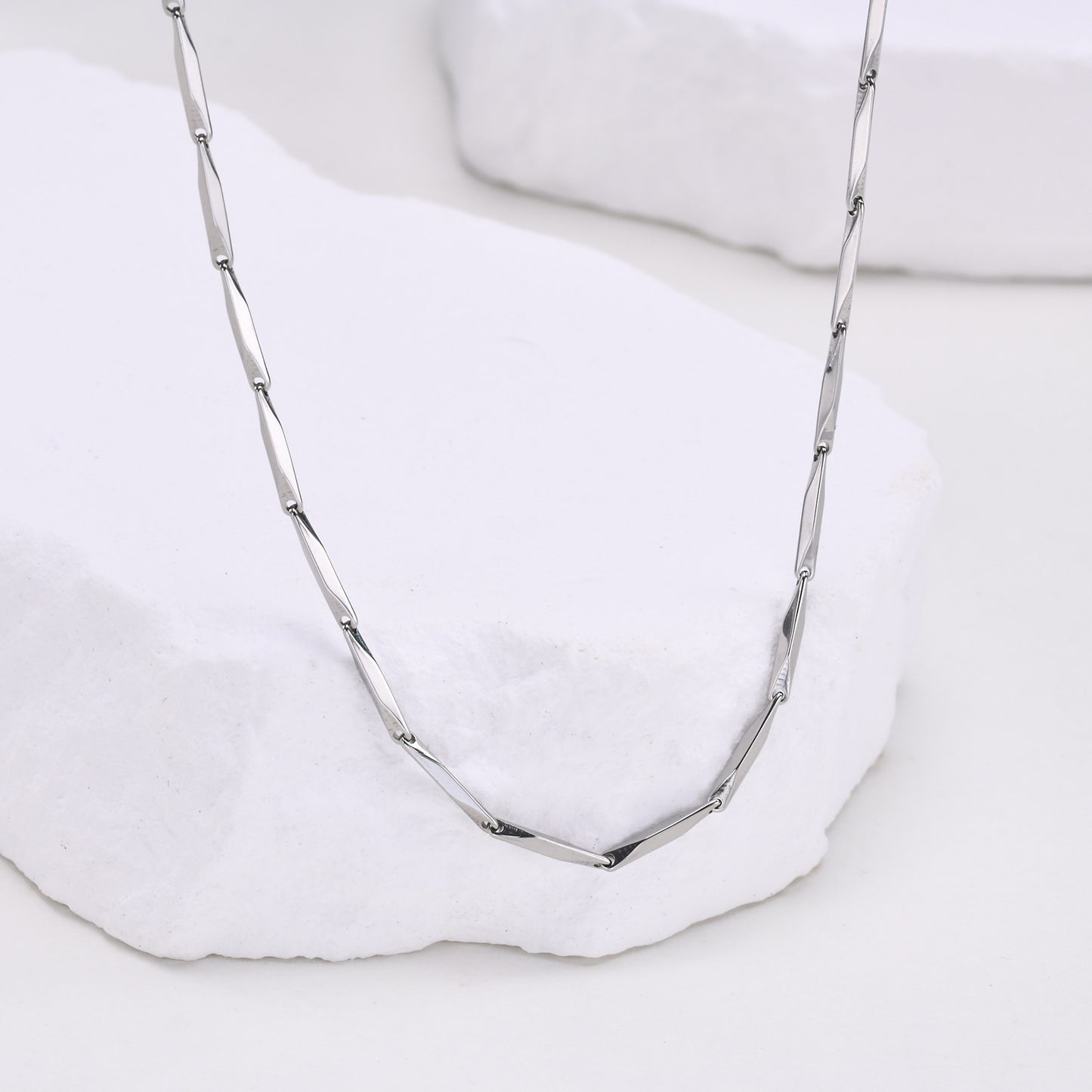 Ins Wind Necklace Women's Necklace Stainless Steel Melon Seed Chain